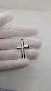 Cross pendant silver (PENDANT ONLY) up to 5mm 92.5 italy silver jewelry (TUNAY NA SILVER)