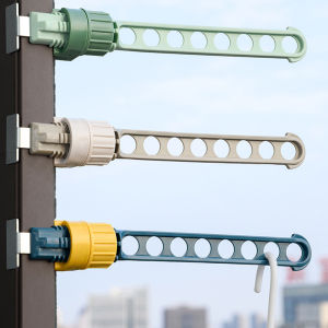 Wall Mounted Clothes Drying Rack Bathroom Drying Rack Indoor Space Saving 8 Holes Drying Rack Balcony Clothes Drying Rack