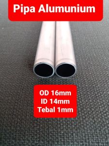 Pipa Alumunium 16mm 19mm/Panjang 50cm 100cm