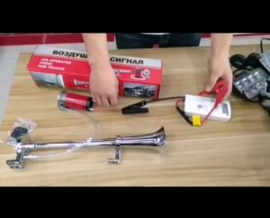 EVC.PH 45cm 12V 24V 300DB Auto Car Truck Motorcycle Universal Single Trumpet Air Horn With Compressor