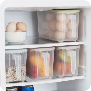Fridge Food Storage Box Handled Stackable Drip-saving Sealable