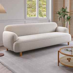 MEISITEKEKE | Modern Nordic Simple Style Fabric Straight Row Sofa for Couples and Families