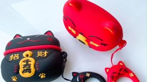 Vỏ đựng ốp case bảo vệ hộp đựng tai nghe bluetooth không dây cho Airpods1/2/3/pro chống va đập bám bụi mèo thần tài - Shopbo247