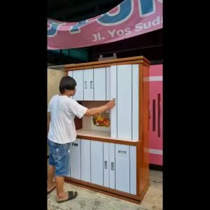 KUALITAS TOP!!! Lemari Sayur 3 Pintu / Rak Piring / Kitchen Set Dapur Nadera