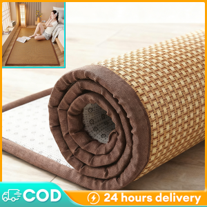 SWEETNIGHT Antibacterial Foldable Three-Piece Summer Cool Rattan Mat Ice Silk & Bamboo Tikar Buluh Cooling Mat 凉席
