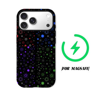 Color Star Dot Print Phone Case for iPhone 18 17 16 15 14 13 12 11 Air Pro Max Plus Double-layer Cover
