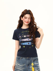 WILDAZI | Creative Print Short Sleeve Slim Fit T-Shirt