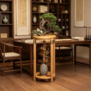 MINGZHIYIFAN | Chinese Style Solid Wood Flower Rack