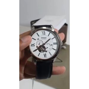 [Promo] Jam Tangan Pria FS ME3104 / ME 3104 Townsman White Dial Black Leather Strap Original Garansi 2 Tahun [✔COD][100% Authentic]