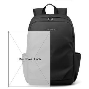 Mens Outdoor Casual Sports Backpack Double Shoulder Bag Simple School Style Travel Business Computer Bag Nylon Material Heavy Duty