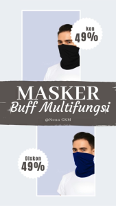 PROMO 3 PCS Masker Buff Bandana Untuk Berkendara - Bahan Halus Bikin Adem