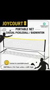 JoyCourt Portable Net 3M 10ft – Multipurpose Pickleball Badminton Tennis | Indoor/Outdoor Recreation Net Lightweight and Durable Badminton Net - Pickleball Net