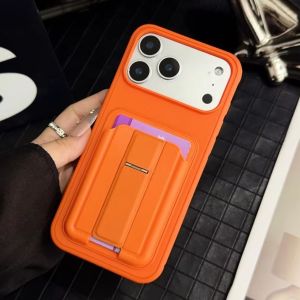 Wallet Bumper Card Slot Phone Case For iPhone 17 Air 16 15 14 Plus 13 Pro Max 16e Luxury Folding Stand Candy Colors TPU Cover