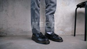 Sepatu Penny Loafers Slip On Pria Wanita Sepatu Formal Casual Kondangan Kerja Kantoran Warna Hitam - Robweld