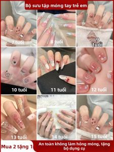 CHUBEISHI | Dán Móng Ngắn Dễ Dùng Không Độc Hại cho Trẻ Em