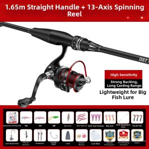 YouDiaoBaiChuan | New Distant Throwing Spinning Rod Bare Straight Handle Set