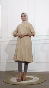 ZTRI Tunik - Baju Atasan Wanita Terbaru 2024 Katun Linen Premium