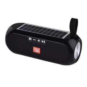 TG182 Solar Boombox Outdoor Speaker 10W USB Portable Wireless Column Loudspeaker Waterproof Support TF Card FM Radio Aux Input