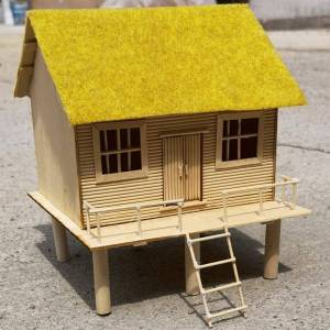yishujia office | DIY Wooden Ice Cream Sticks Model Building Materials