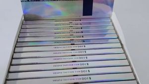 $100 Bill Rolling Papers with TipsKing Size 100 Dollar Design Organic(110mm)