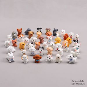 Mini Cute Dog Toy Doll Car Dashboard Decoration Miniature Realistic Animal Model Childrens Gift Toy Static Animal Model Toy