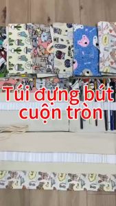 Túi đựng bút chì cọ vẽ dạng cuộn 12/24/36 lỗ bằng vải canvas tiện dụng LIM ART