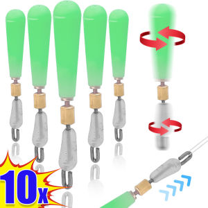 10Pcs Silicone Quick Fishing Line Clips S/M/L Thickened and Durable Rotating Anti-Tangle Floating Seat Removable Fishing Gear Supplies