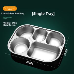 HUYO | Creative Anti-slip 316L Food-grade Stainless Steel Child Dinner Plate