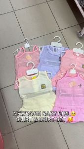 NEWBORN BABY GIRL SHIRT & SKIRT 1 SET 2X PASANG/PAIR/BAJU BABY MURAH/BAJU BAYI/BAJU ANAK READY STOCK GOOD QUALITY