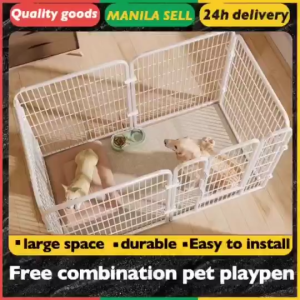 Greenpets 160CM Pet Fence Playpen for Dogs Cats Adjustable DIY Pet Cage Sturdy Anti-Collision Safety Barrier Multi-Model Expandable Pet Play Pen