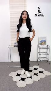 Celana Vintage - Celana Wanita Baggy Pants - Ziva Pants Corduroy Korean Style Celana Kuliah Baggypants Koduroi