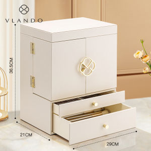 Vlando | Luxury Large Capacity Dustproof Makeup Organizer Box