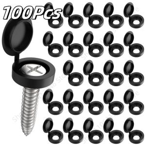 100Pcs Practical Hinged Plastic Screw Fold Snap Protective Cap Button Nuts Cover Bolts Protect Furniture Decor Cover Cap