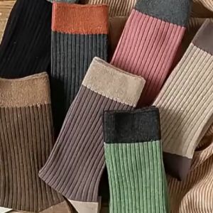 New Solid Color High Women For High Cut Socks Bright Color Cotton Women Socks Solid Color Tube Pile Socks