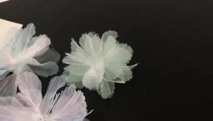 10Pcs 3D Flower Organza Lace Patches Applique For Bridal Wedding Dress Gradient Lace Trim Sewing Accessories Decoration Patches