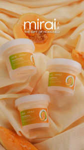 [Trio Bundle] Mirai DewMelon Acne Clear Body Scrub MelonCool Formula Oat Kernel Extract and Sea Salt