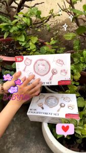 Set đồ chơi âm thanh bộ 6 dụng cụ âm thanh kèn trống lục lạc hình thỏ hình gấu cho bé BabyUS