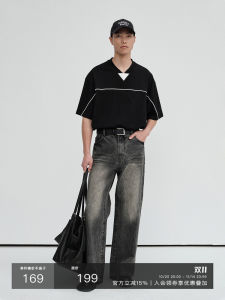 NANS Cotton Blend Mesh Moisture Wicking Quick Dry Color Block Triangle Splice V Neck Short Sleeve TEE Breathable Loose Fit Youth Fashion