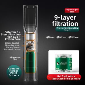 Tar Reduction Filter for All Cigarette Sizes