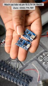 Mạch sạc bảo vệ pin 1S 3.7v 1A 18650 sạc jack  Micro USB / jack TYPE-C
