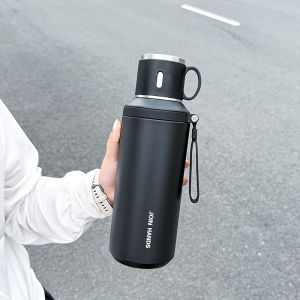 VRIUKNT | 1pc Minimalist Large-Capacity Vacuum Stainless Steel Insulated Bottle High-Appearance with Filter & Pouring Lid