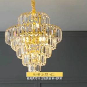 crystal chandelier LED living room decorative pedant light bedroom restaurant high ceiling lamp 21