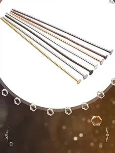 200pcs T Pins Head Pins Beading Pins Flat Head and Ball Head Jewelry Making Supplies for Necklace Bracelet DIY