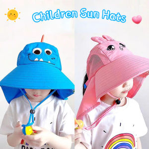 Summer Kids Bucket Hat: 360° Wide Brim UV Protection & Boys Girls Cap