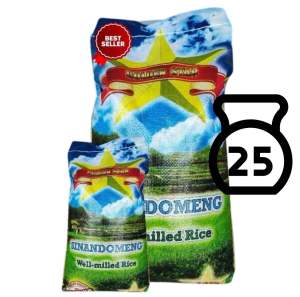 Quality Premium Rice Golden Star Sinandomeng Well-Milled Rice/Bigas 25KG