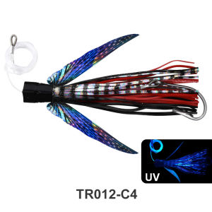 TEASER TR012 New sea fishing Winged bionic fish drag bait 22.5cm boat fishing golden spear shark fake bait Winged Trolling