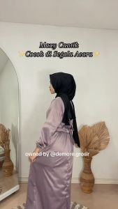 Demore Inner Dress Gamis Wanita Lengan Panjang Silky Polos