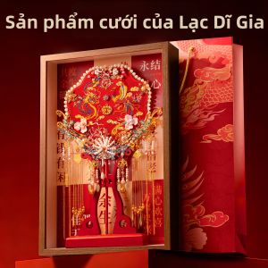 LORiCA | Quà Tặng Cưới hoặc Đính Hôn DIY Sang Trọng Quạt Lụa Hai Mặt