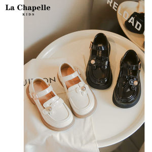 รองเท้าเด็กผู้หญิง La Chapelle รองเท้าหนังแบบสวมสไตล์เกาหลีสำหรับฤดูใบไม้ร่วง รองเท้าเด็กผู้หญิงแบบสวมส้นแบน สไตล์เกาหลี