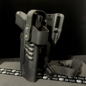 HaGear Canik TP9 Light-Bearing Level 2 Duty Holster – Tactical Kydex OWB Holster Fits with SureFire X300UA/UB/VT SOTAC Light